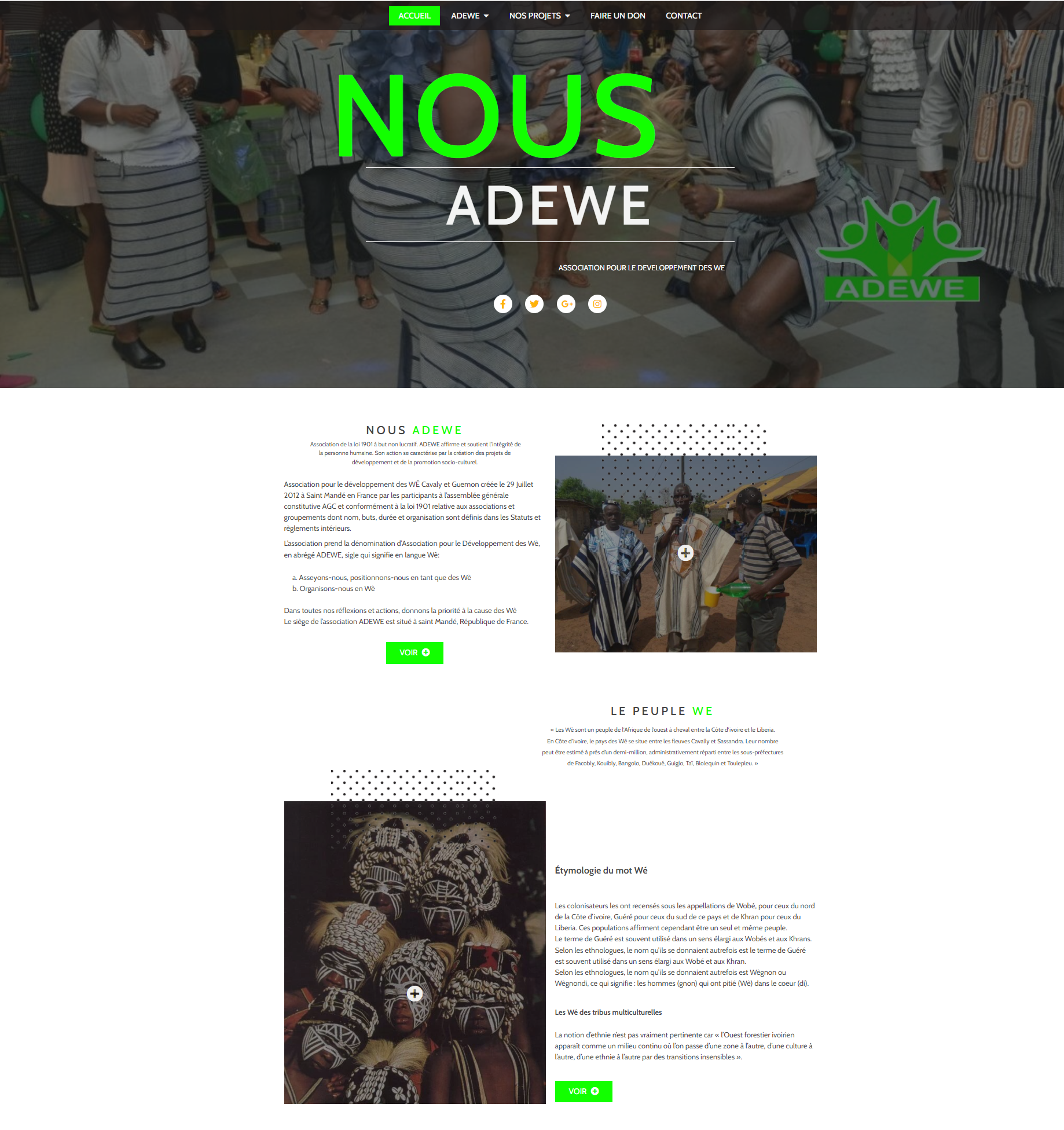Création site web dynamique ADEWE - DEVAPP